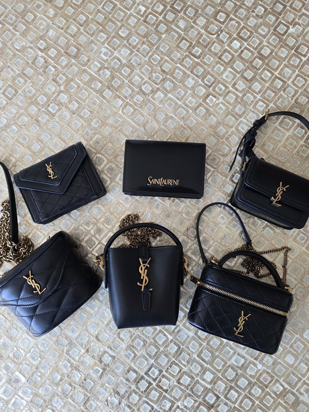 Saint Laurent Black Leather Minis!